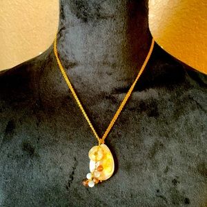 Cookie Lee adjustable Mother of Pearl necklace